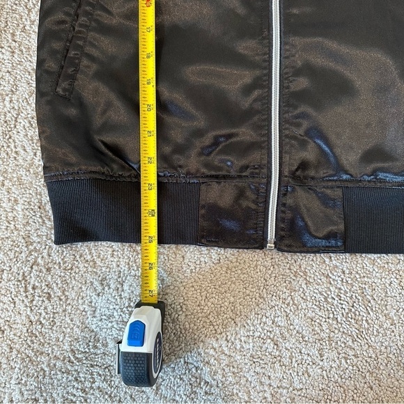 Star Wars Satin Jacket Tie Fighter Full Zip Bomber Jacket Stitch Logo Youth XL - Picture 13 of 13